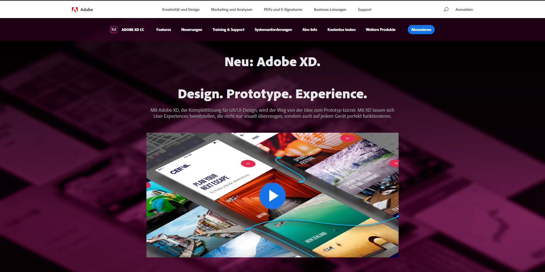 adobe xd web design